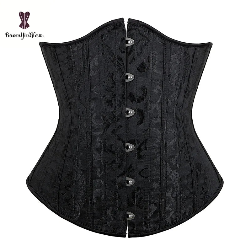 Jacquard Waist Trainer Corset for Women Gothic 26 Robs Plus Size Shapers Firm Control Underbust Bustier Corset