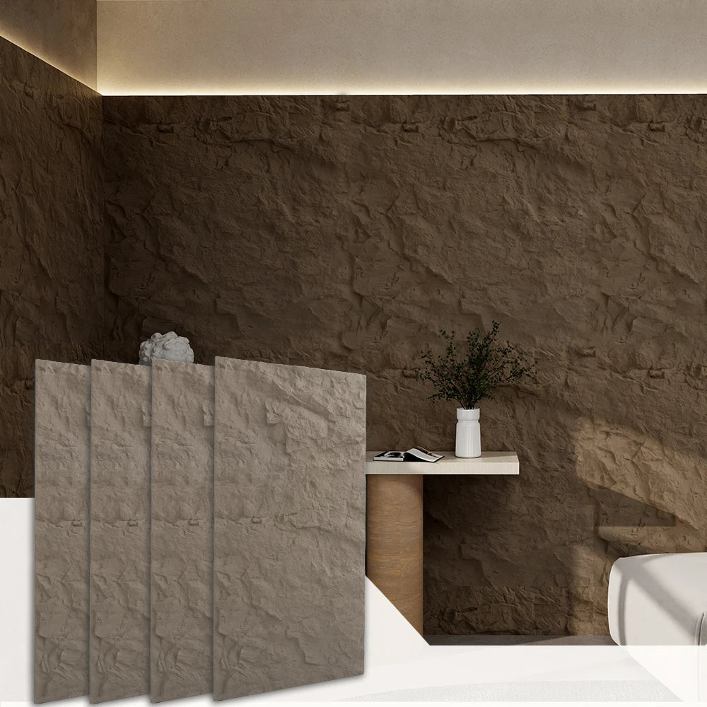 KASARO Multifunctional Interior Artificial Rock Veneer Cladding Exterior 3D Decoration Stone Lightweight Pu Wall Panels