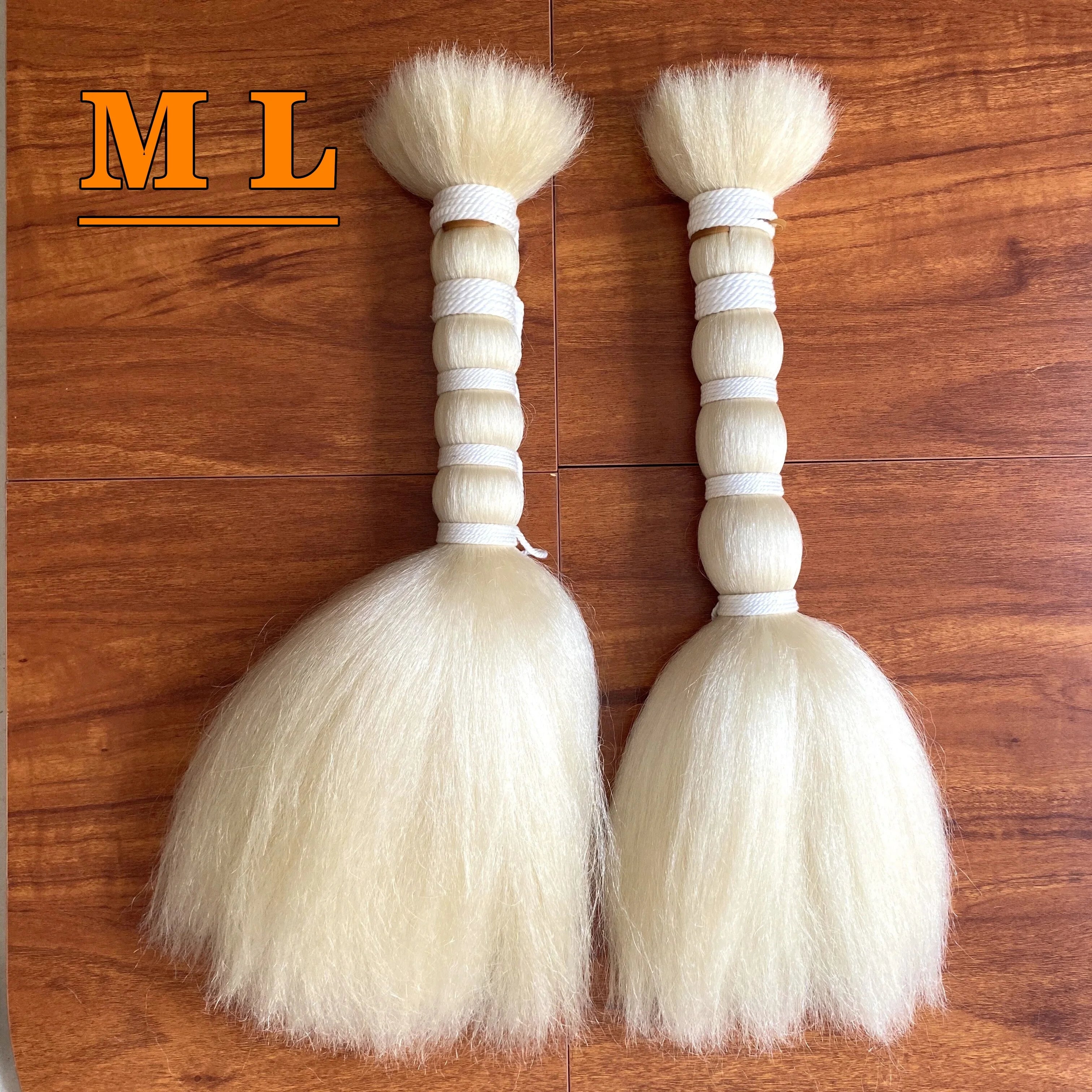 2026 Virgin Yak Hair Bundles Straight Treatment Yak Tail Hair White Color 20''-22''