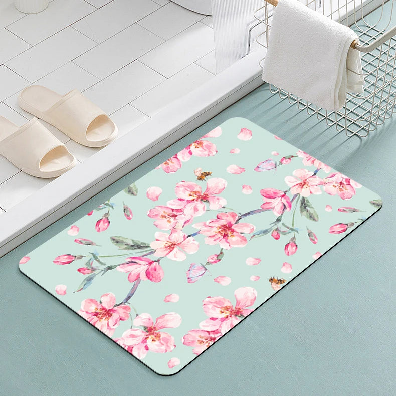 U-HOME Entranc Front Door Mat Bathroom Carpet  Bathroom Rug Luxury Anti Slip Bath Floor Mat Natural Rubber Bath Mats
