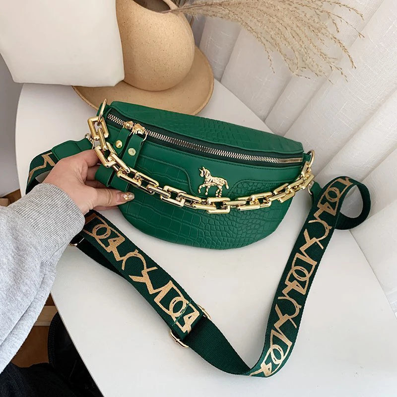 Fashion Leather Sling Bags Waist Ladies Bag Leather Fanny Pack for Women