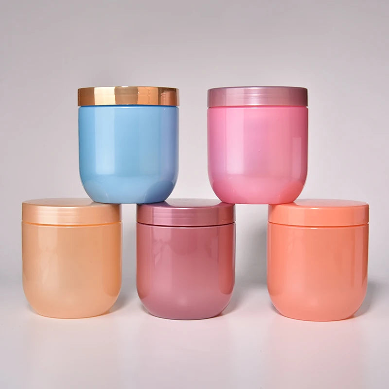 Set Packaging Skin Care Bottle Face Cream Jars Plastic Bowl Body Cream Cosmetics Container 50g 100g 150g Customized PET Screw
