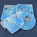 DM486 Round Square Rectangle Oval Coaster Silicone Resin Mold Tea Cup Mat Pad Moldes De Silicone Para Resina Epoxi for Diy Craft