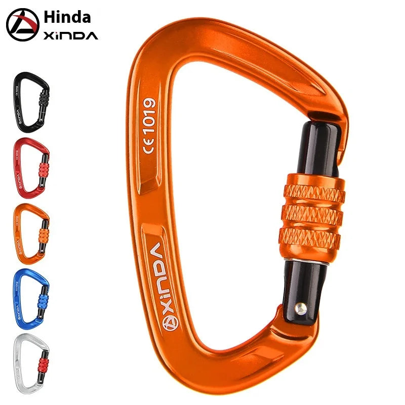 Xinda D-Shaped Buckle Quick Hanging Outdoor Rock Climbing Equipment Mountaineering Speed Descent Safety Gear Main Lock Buckle