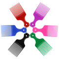 Professional Wide Tooth Plastic Afro Pick Comb With Custom Logo Multi-Function PC Handle Lice Comb for Home Use Box Packaging