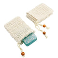 Natural Jute Soap Saver Exfoliating Bag with Rope Handle for Bath & Shower Use