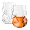 Creative Finger Twisted Pattern Cocktail Whiskey Tea Cup and Beer Glass for Home or Restaurant Use Durable Glass Drinkware