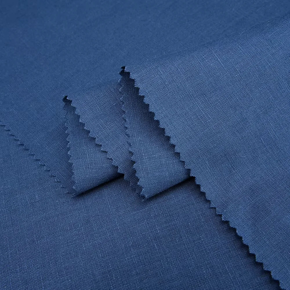 High Quality 100% Organic Linen Fabric Eco-Friendly Breathable Plain Woven Lightweight Girls' Fashion Shirts Dresses Curtain