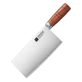 XINZUO New Chinese Kitchen Cleaver Knife 7 INCH Razor Sharp 3 Layers Composite Steel Red Wood Handle Vegetable Cutlery