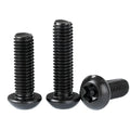 Pan Head Plum Slots Screws GB2672 M1.4-M12 Small Round Head Screws 12MM Black M6 Screws