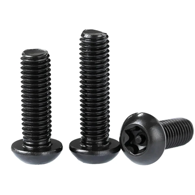 Pan Head Plum Slots Screws GB2672 M1.4-M12 Small Round Head Screws 12MM Black M6 Screws