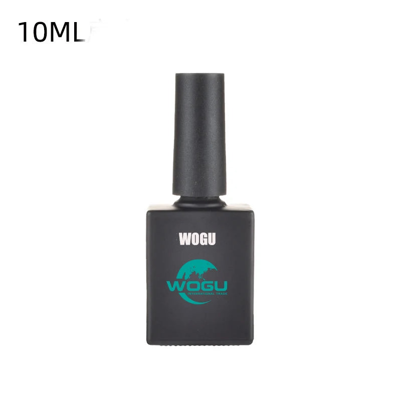 Silk Printing logo Empty square Shape Matte Black 10ml with Brush Glass Nail Polish Bottle