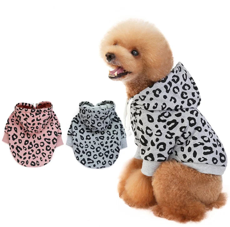 New Style Fashion Leopard Print Cloth Designer Dog Custom Pet Hoodie