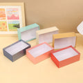 Custom Recyclable Cardboard Paper Drawer Packaging Sliding Box With Pvc Clear Lid Gift Soap Tea Kraft Paper Drawer Gift Box