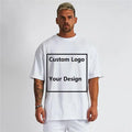 Custom Logo Plain Printing Blank Unisex Plus Size T-shirt Oversize Cotton Graphic White Tee Men's T Shirt for Men