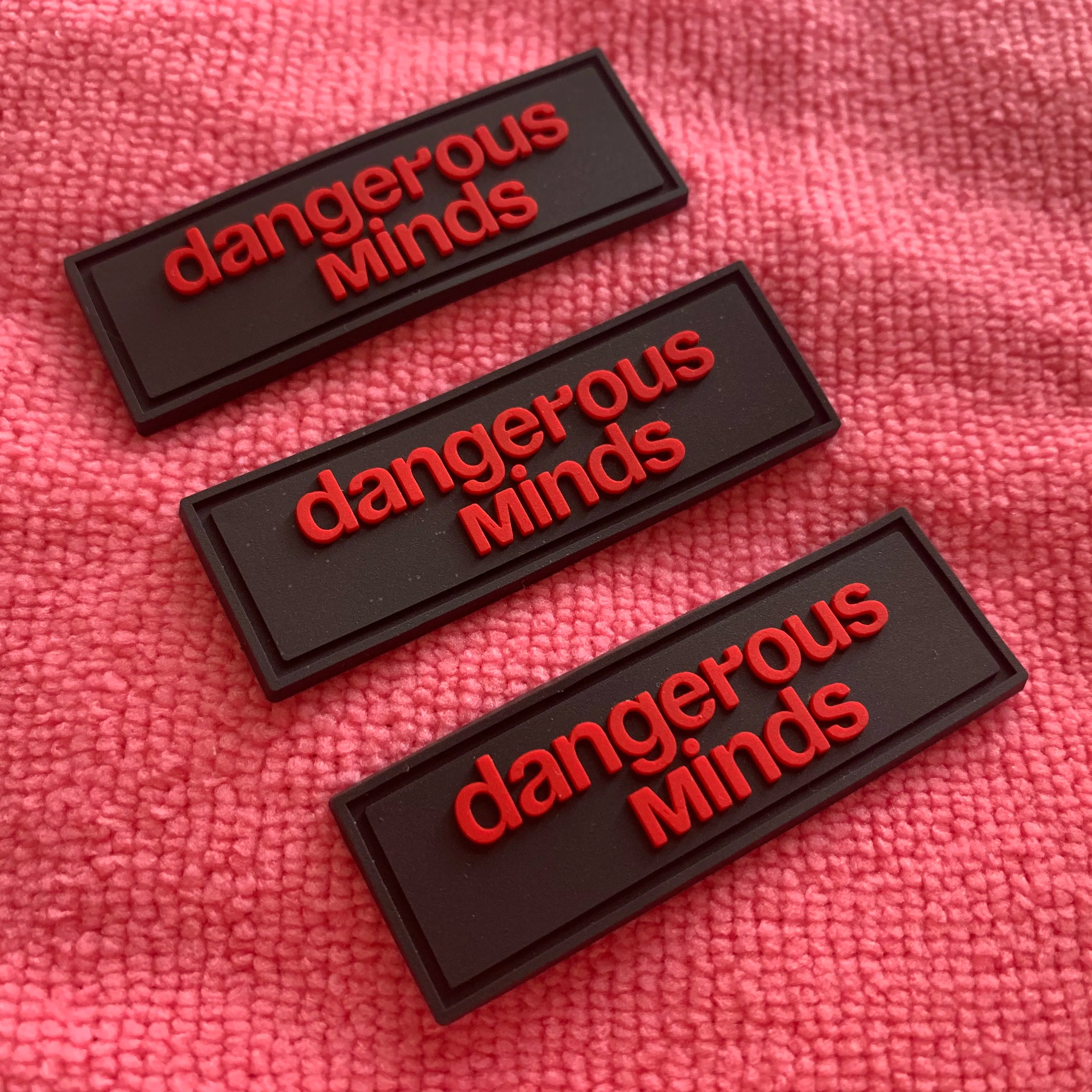 Custom Private Brand Name Sew on Soft PVC Rubber Labels2mm Thickness Silicone logo Label for Clothing