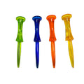 Ready to Ship Transparent Bright Color 3-1/4" 83mm Crystal Plastic Golf Tees Accessory for Golfing