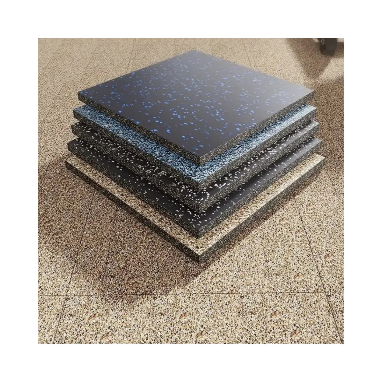 Upgrade Your Fitness Space With Our Premium Epdm Rubber Gym Mats - Easy to Install Wear-Resistant and Shock Absorbing