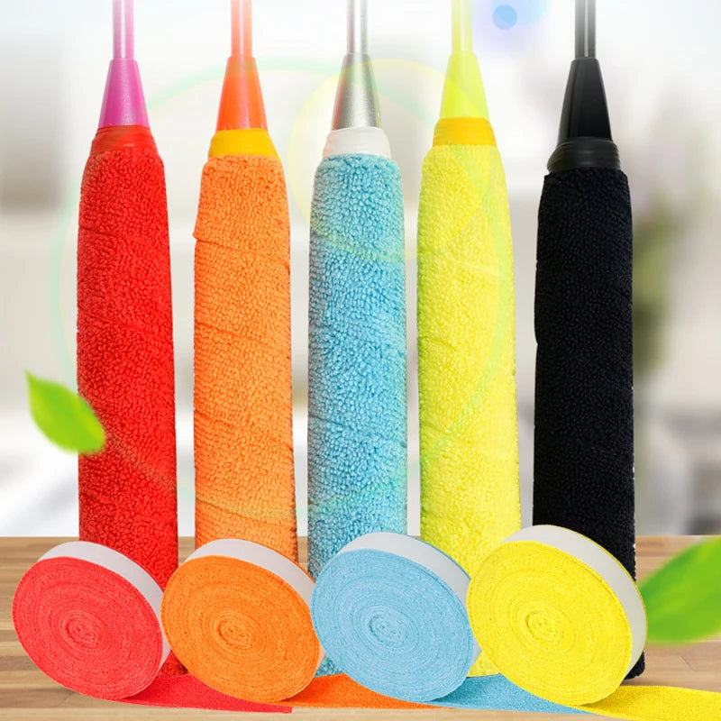 Padel Overgrips Polyester Fiber Badminton Grip 5M Length Towel Badminton Racket Grips