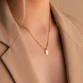 EManco Initial Necklace Engraved A-Z Alphabet Charm Necklace Box Chain Stainless Steel Women's Minimalism Jewelry Gift Wholesale