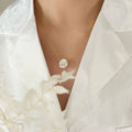 Minimalist Women Pearl Necklace Stainless Steel Clavicle Chain Imitation Pearl Plastic Pearl Necklace for Women Jewelry