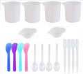 Hot Selling DIY Epoxy Resin Crystal Glue Dispensing Tool Set for Cake Decorating with Silicone Pad Measuring Cup Mixing Rod