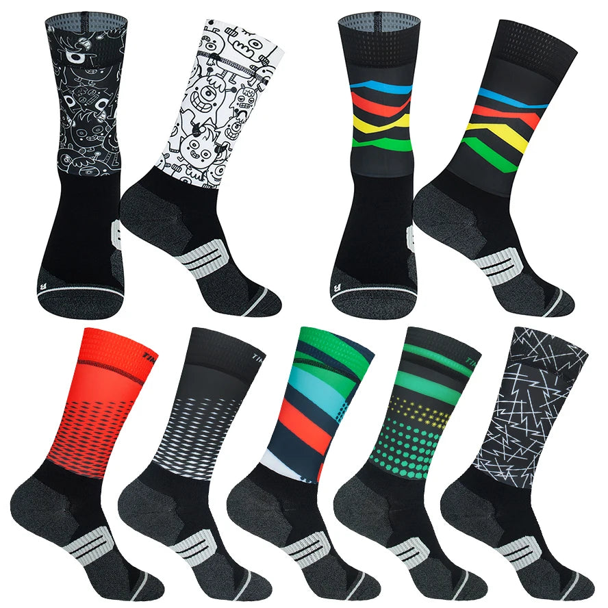 Wholesale Custom Anti Slip Cycling Socks Professional Bike Bicycle Compression Sport Socks Men and Women Racing Cycling Socks