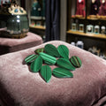 Fancy Shape Malachite Leaf Jewelry Malachite Green Price for Loose Gemstone Buyers