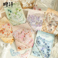 15 Sheets Per Pack Light Vintage Openwork Sticker Pack Flower Corner Series Flower Lace Corner Stickers
