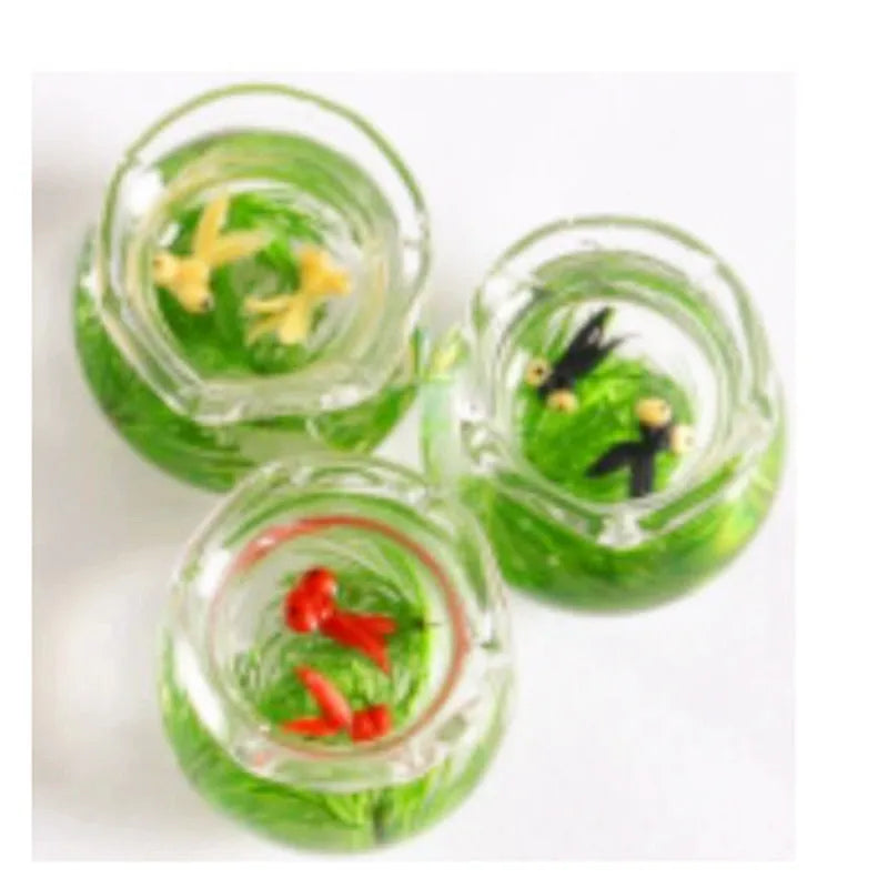 Wholesale Glass Resin Beads Clear Fishbowl Cute Goldfish Animal Style Beads Kawaii for Handmade Decorations