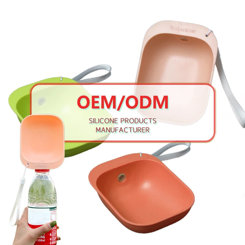Portable Outdoor Pet Drinking Water Feeder Small Animals Travel Bowl Includes Rtable Water Head Plastic Bowl for Dogs and Cats