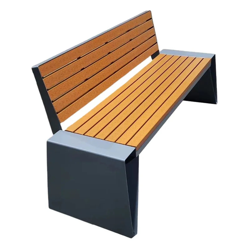 Outdoor Furniture Public Park Long Wooden Exterior Bench Seating Outside Garden Patio Decorative Reclaimed Wood Seat Benches