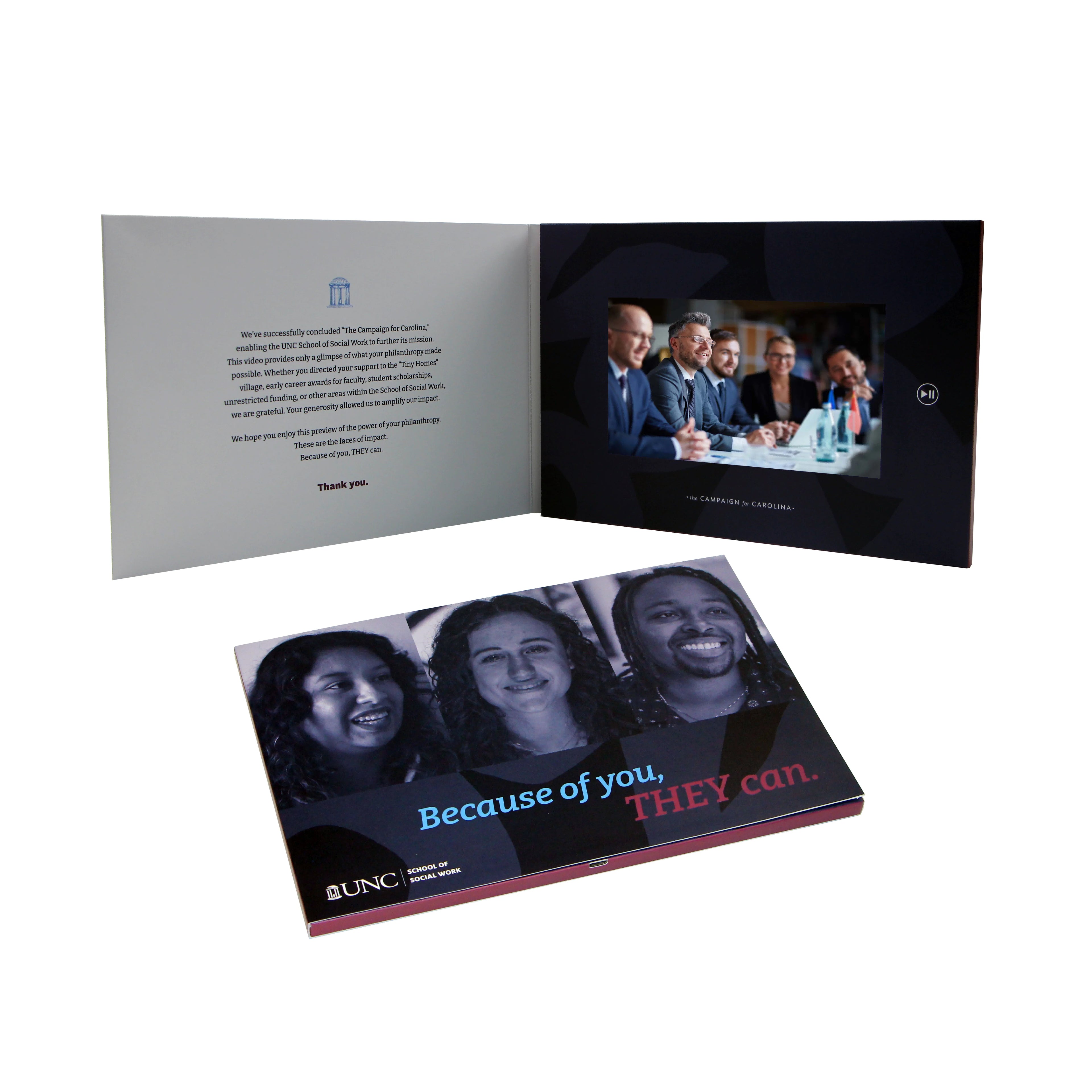 New Style Custom Paper Lcd High Definition Gift Cards 7 Inch Music Book Video Brochure Greeting Card