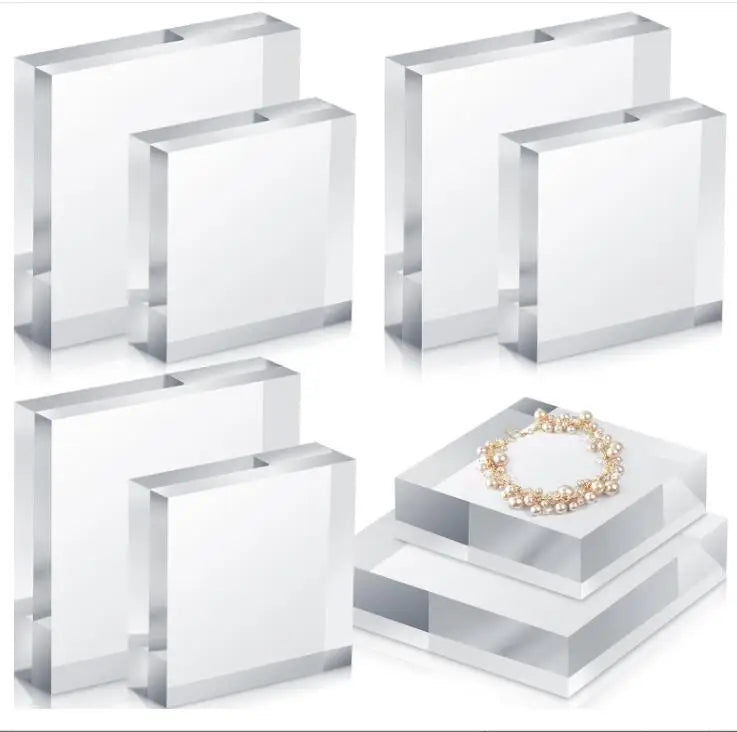 Factory Custom clear Acrylic Solid Block  Acrylic Display Block  Acrylic Display case Block