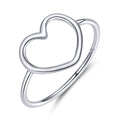 100% 925 Sterling Silver Heart Ring for Women Wedding Engagement Simple Rings Finger Party Fashion Jewelry Gifts SCR641