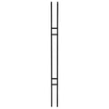 Modern Indoor Wrought Iron Baluster Double Square Design BH Railing Product Model BH-WB022 Lifetime Warranty Floor Mounting