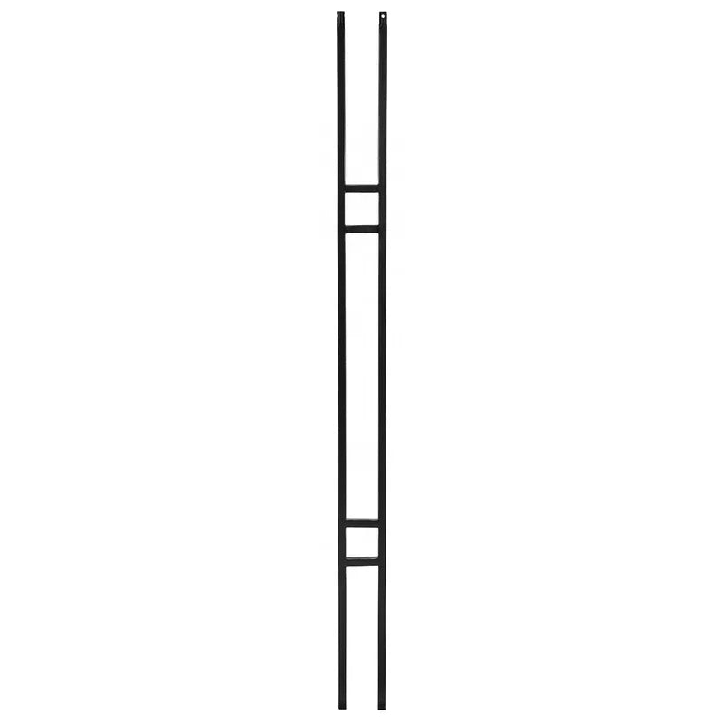 Modern Indoor Wrought Iron Baluster Double Square Design BH Railing Product Model BH-WB022 Lifetime Warranty Floor Mounting