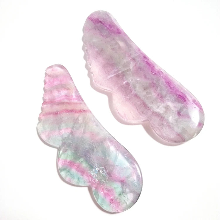 Diy christmas gift hot selling fluorite natural jade roller and gua sha for gift set MegaBDM