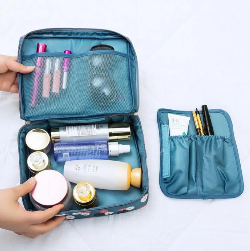 Multi-functional Print Large Capacity Portable Make up Case Makeup Bag Organizer Cosmetic Beauty Case for Women