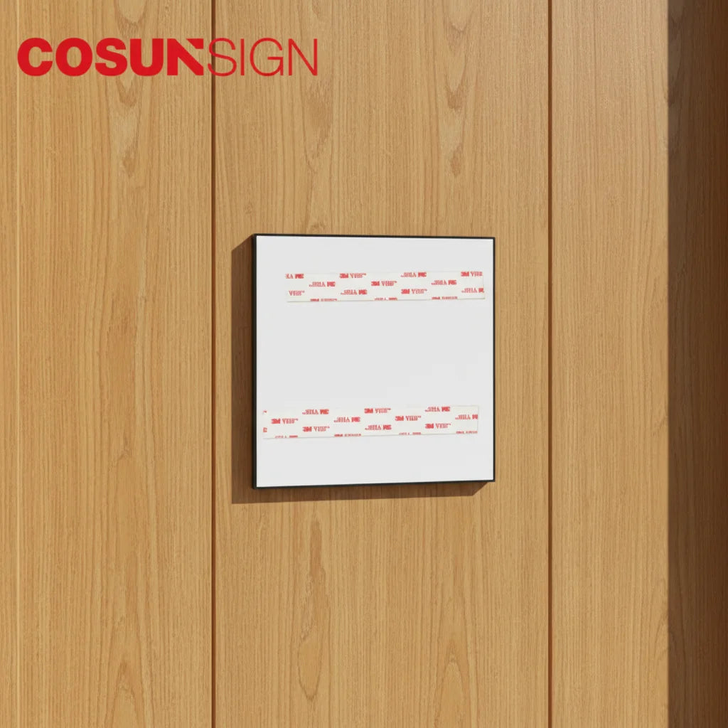 Modern Design Metal House & Office Name Plate 3M Sticker Aluminium Door Name Plate Holder
