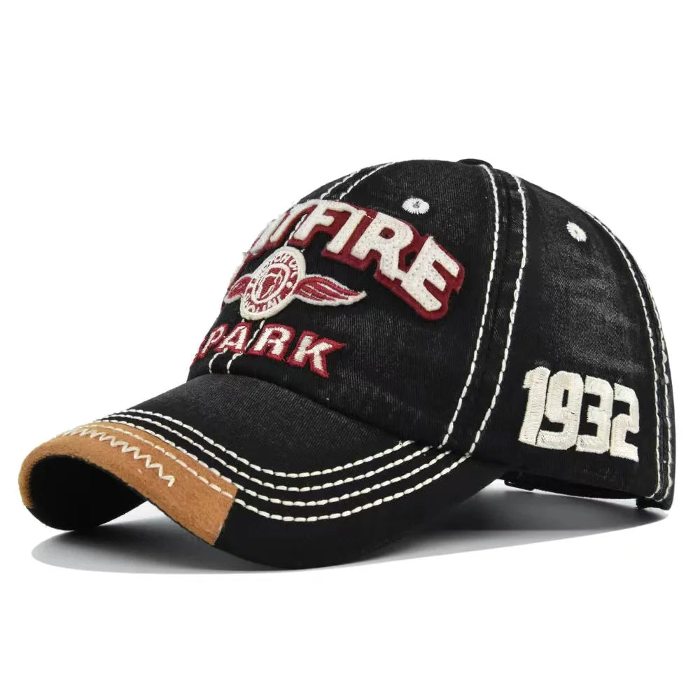 Wholesale Custom Embroidered Logo Baseball Caps Fashionable Men's Sports Cotton Hat with Flat Brim American Style