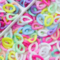 17*23mm DIY Acrylic Plastic Chain Macaron Color Opening Ring Diy Keychain for Bag Strap Link Necklace