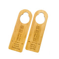 Custom Eco Friendly Carved Bamboo Door Hanger Sign Board with Do Not Disturb Design