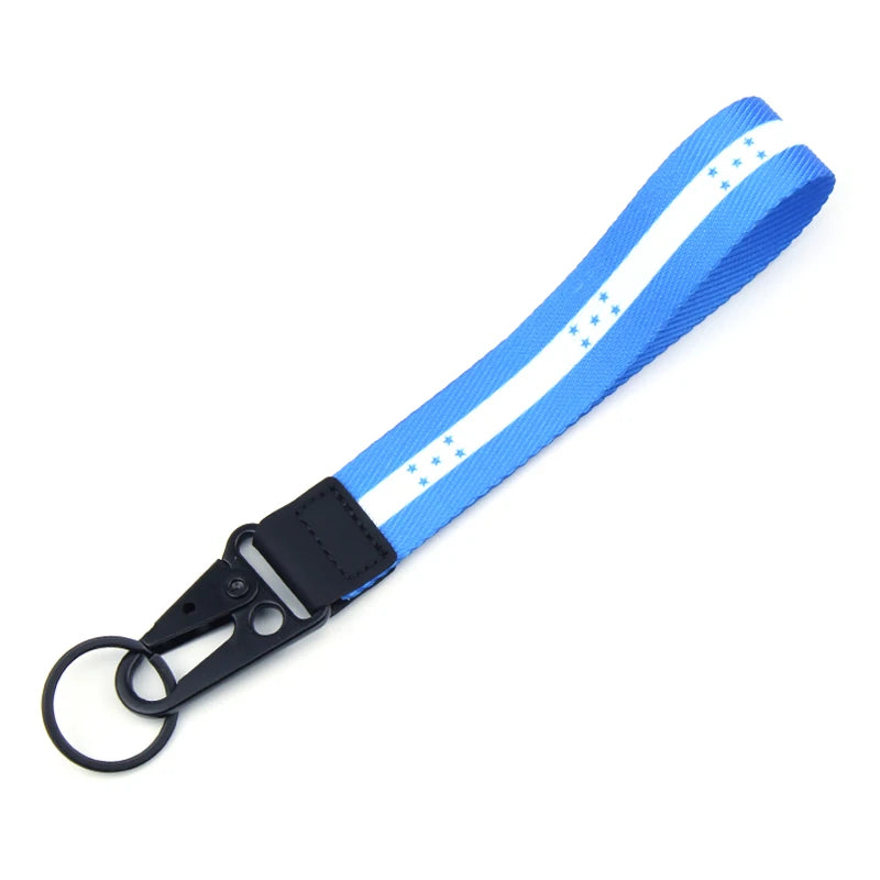 New Design Honduras Flag Wrist Lanyard Key Chain Country Flag Wrist Lanyard Short Wristlet Straps