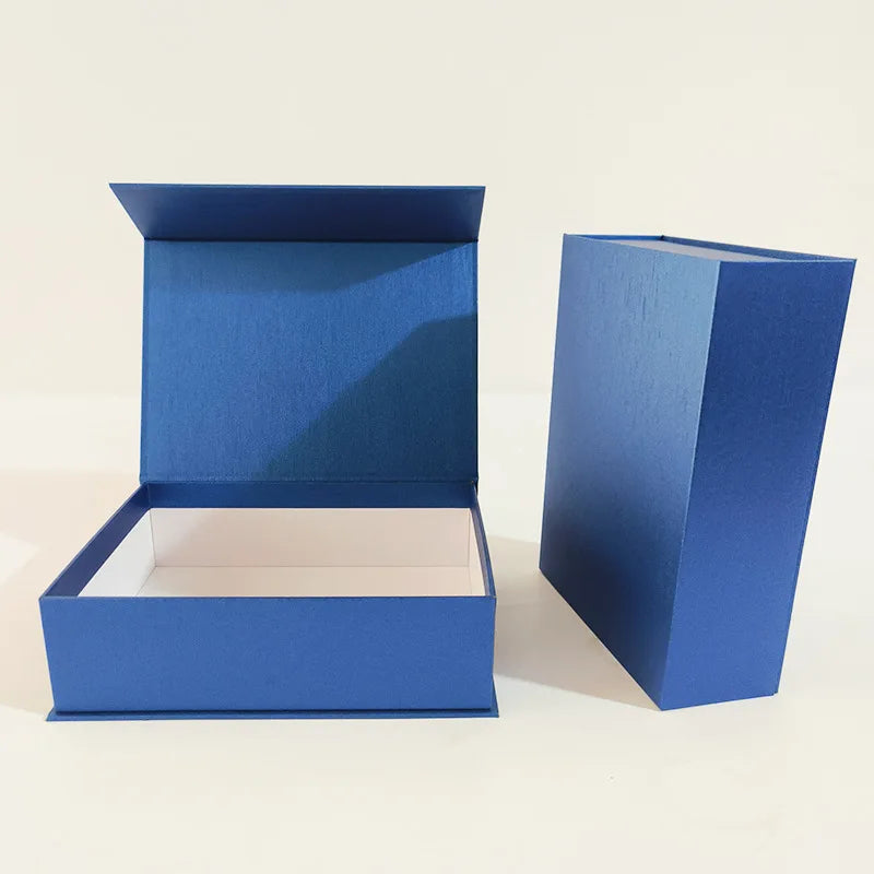 MU Factory Flip up Box Custom Logo Rigid Paper Flat Foldable Magnetic Gift Paper Box Clothes Shoe Cosmetic Gift Box