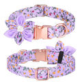 2024 Cross-border Sunflower Pet Collar Pure Cotton Breathable Cat and Dog Collar Zou Ju Printed Pet Collar