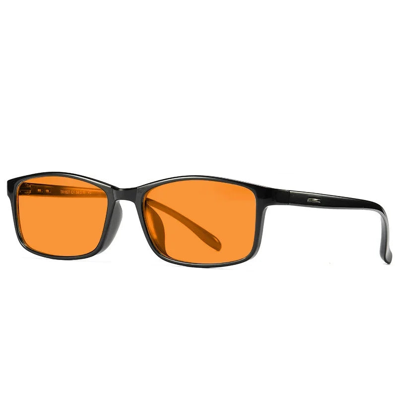 New Stock Classic TR90 Slim Frame CR39 Orange Lens Computer Gaming Anti Blue Light Glasses for Women and Men