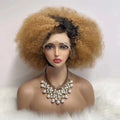 Wholesale Afro Ombre Color 13x4 Transparent Lace Full Frontal Human Hair Wigs 12a Virgin Human Hair Glueless HD Full Lace Wig