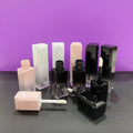 Stock square Plastic Cosmetics Lipstick Tube Case Container 5ml Black Pink Blue White Empty Lip Gloss Tube With Brush New