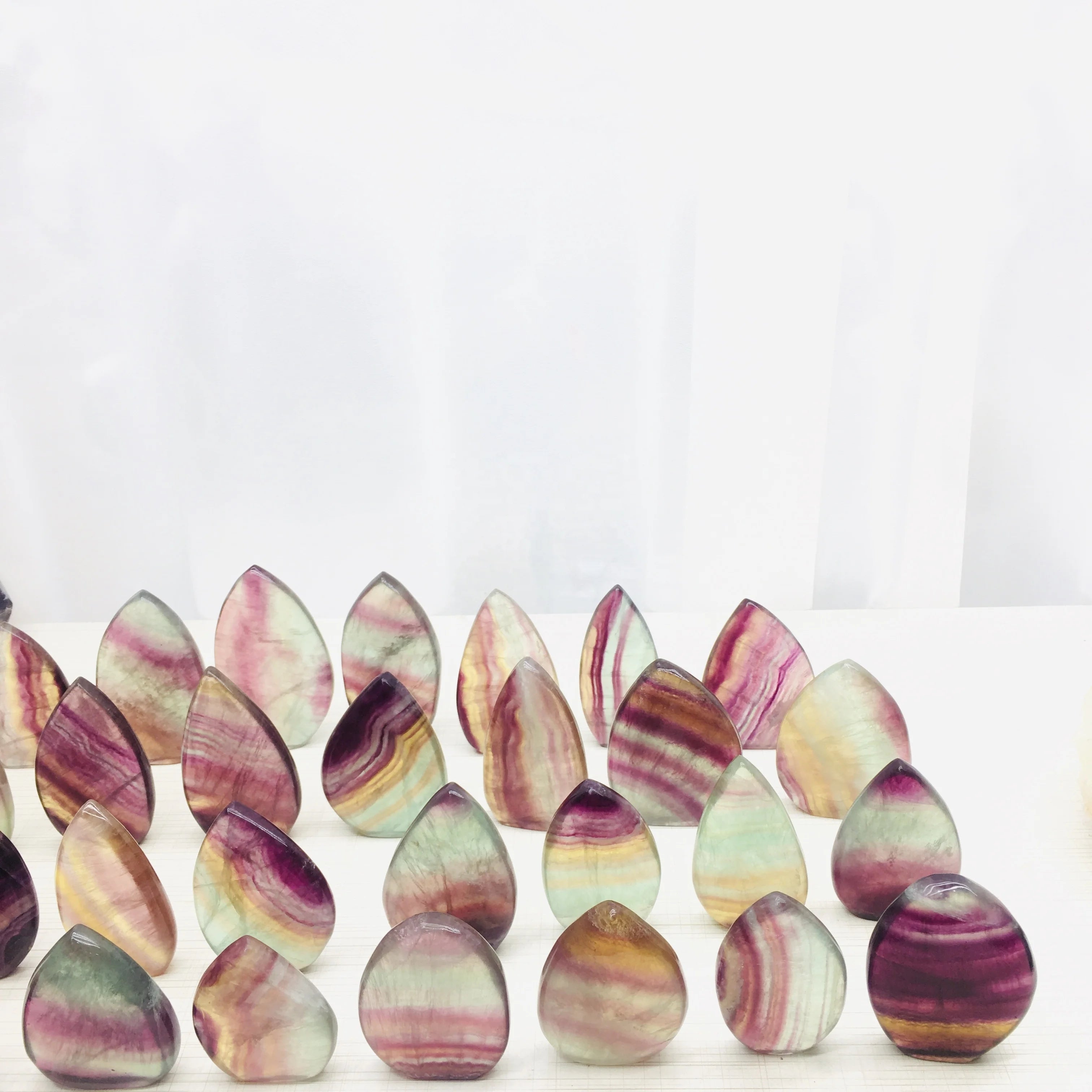 Wholesale Natural High Quality Crystal Freeform Standing Stones rainbow Fluorite Freeform for Decoration